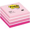 Bloc Cube Post It 76x76mm Pastel Rose - 450 Sheets.