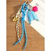 It is the same niche design PU blue shirt pendant keychain love braided rope versatile bag pendant accessories.