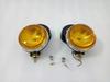 Pair Hella Yellow Fog Lamp With Cover With Bulb H3 Halogen Bulb Universal Fit