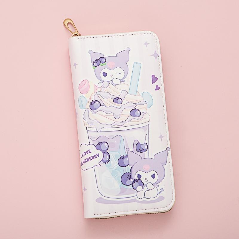 Long wallet female student cartoon fresh new large capacity mobile phone wallet zipper card bag clutch bag storage bag
