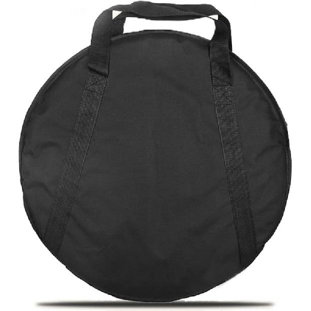 Vaguelly 23 Inch Cymbal Gig Bag with Handle Double- layer Round Cymbal Storage Case for- proof and Waterproof