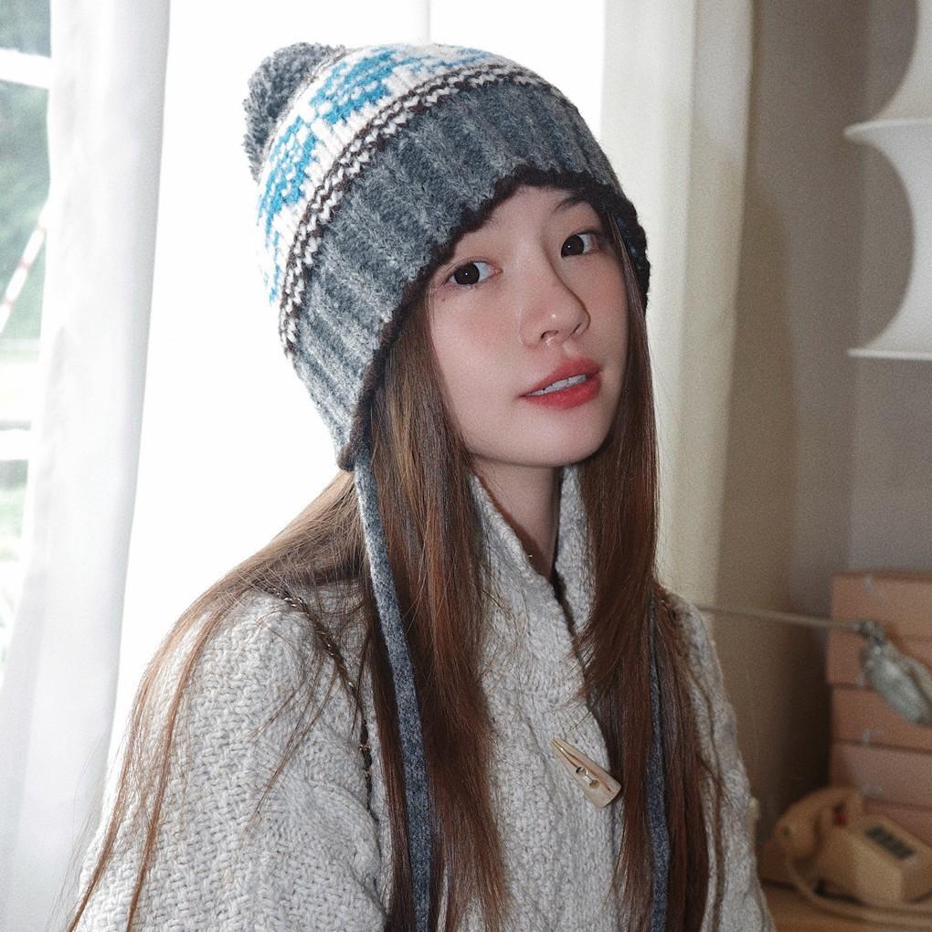 Autumn and Winter Ear Protection and Warmth Preservation Lei Feng Hats Ear Protection and Cold Protection Woolen Hats  Making The Face Look Smaller