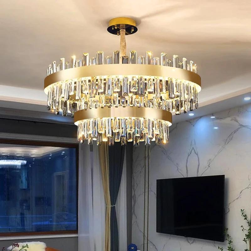 Modern Crystal Pendant Lamp Led Chandeliers for Dining Room Pendant Lights Hanging Lamp for Ceiling Pendant Lamp Indoor Lighting