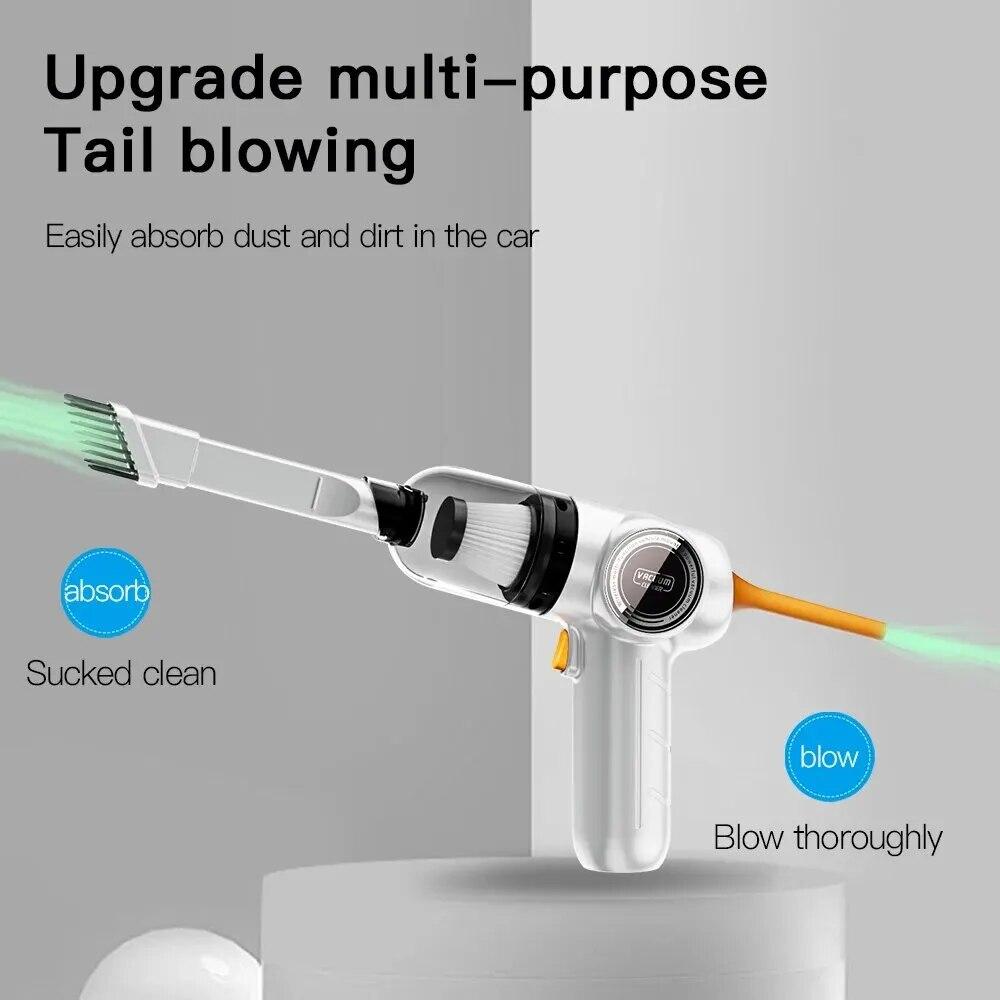 9000Pa Wireless Car Vacuum Cleaner Strong Suction Handheld Car Vacuum Cleaner Home&Car Dual Use Vacuum and Blow Home Appliance