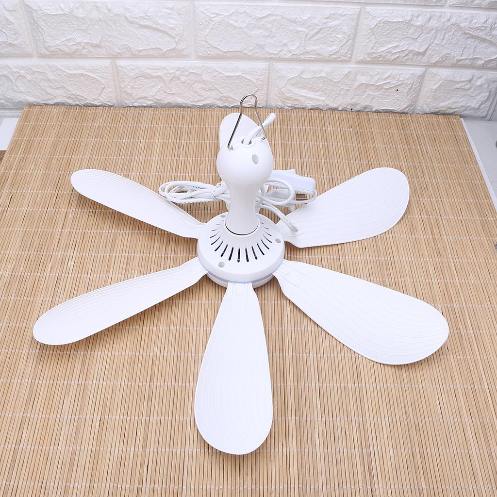 AC 220V 20W 6 Blätter Eine Geschwindigkeit 16,5" Deckenventilator Mini-Ventilator Studentenwohnheim Hängeventilator mit 1,8 m Stromkabel Ein-Aus-Schalter