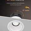 Compact Anti-Glare Recessed Ceiling Spotlight: Full Spectrum Wall Wash Light for Living Room