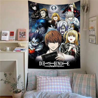 New Death Note Print Tapestry Wall Hanging Boho Style Home Bedroom Living Room Dorm Decor Gift For Friends