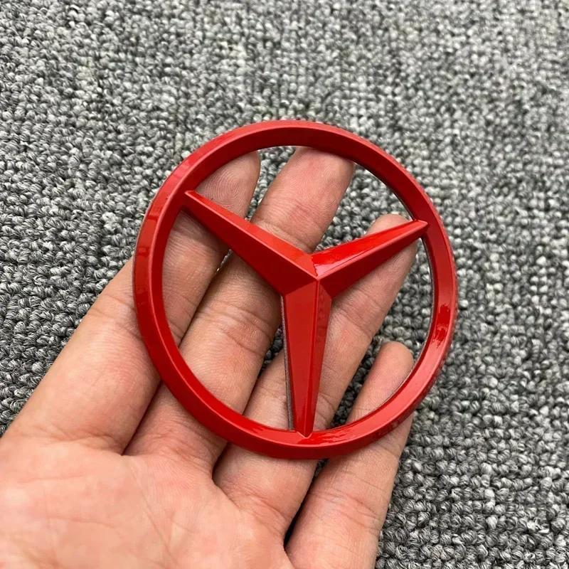 gxrdw2 2025 Hot 70mm Car Front Engine Cover Emblem Sticker for Mercedes Benz GLE GLA GLC ML W117 W117 W176 W177 W204 W205 W213 W253 Acc