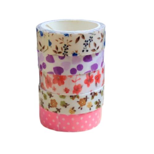 @ Printed Fabric Tape For Art & Craft Kids And Adults Set Of 5 p743 SM122-60% OFF