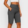 Women's Cropped Pants, Stretch Knee Length Training Yoga Pants, Casual Stretch Waist With Pockets, Jogging Pants