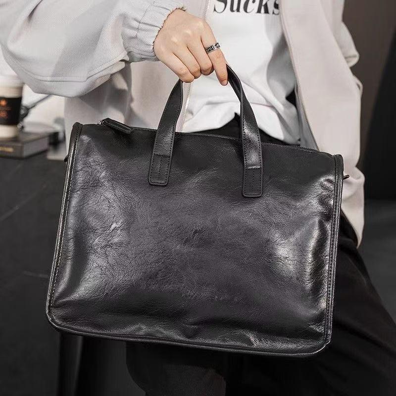 Stylish Men's Business Briefcase: Large-Capacity Handbag & Laptop Shoulder Bag
