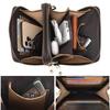Bolsa de ombro casual masculina de couro retrô - Suporte para celular e pequenos itens essenciais
