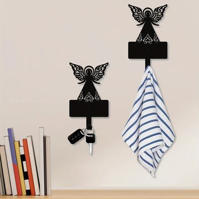 Anmutiger Engelhaken aus Metall – ideal zum Aufhängen von Schlüsseln an Gürteln, als Wanddekoration an Weihnachten, Thanksgiving und anderen Festen.