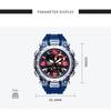 SMAEL Dual Display Electronic Watch Teen Student Waterproof Sports Watch Glow-in-the-dark Alarm Clock