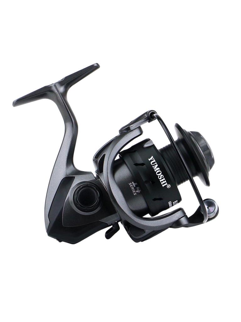 YUMOSHI Metal Spool Spinning Reel for Raft, Sea, Rock Fishing, and Lure Fishing with Metal Handle.