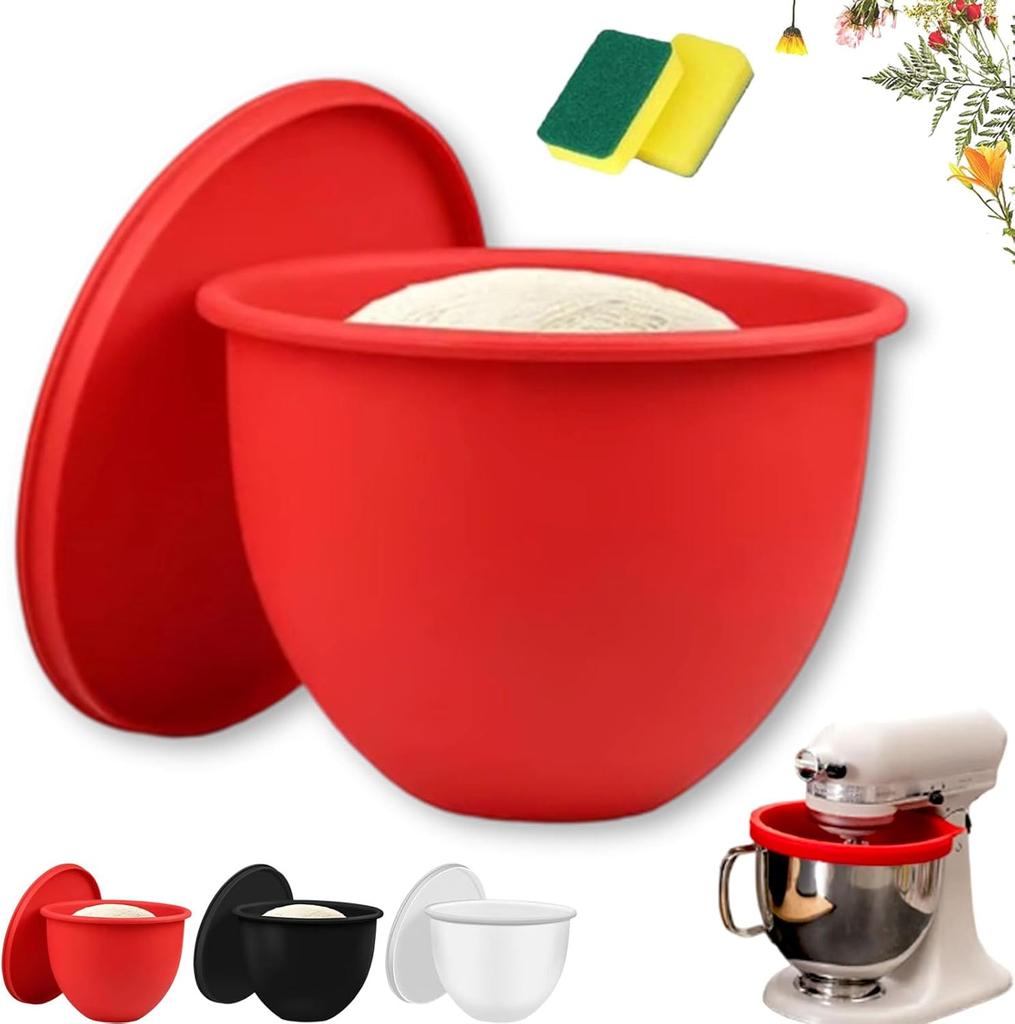 Silicone Stand Mixer Bowl Liners, Silicone Liners for Kitchen Tilt-Head 5 Qt Mixers – Kitchen Mixer Attachments(red)