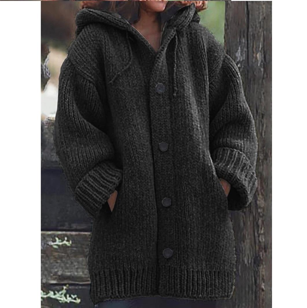 

Кардиган-свитер средней и длинной длины, куртка с капюшоном XXXXXL чёрный