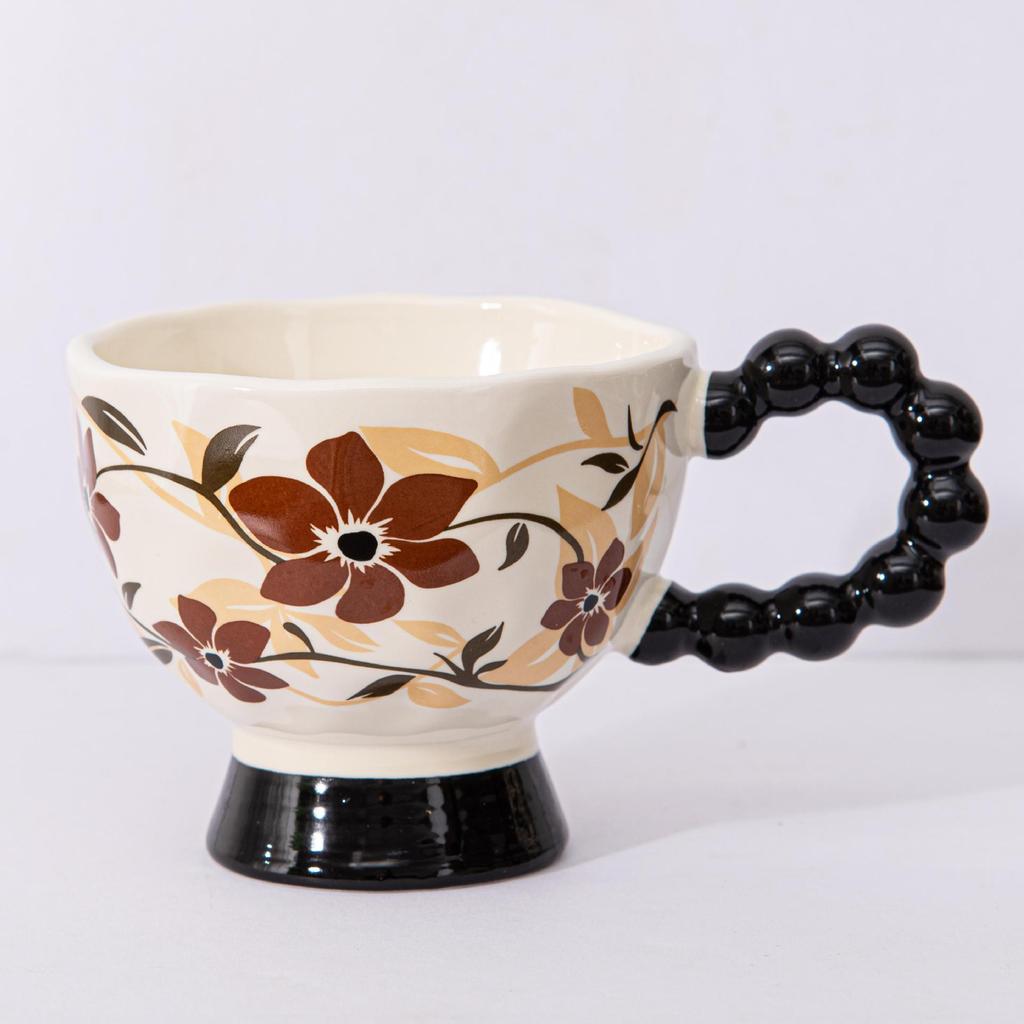Medium Style Mug Tenghua High Foot Ceramic Cup High Looking Drinking Cup Office Coffee Cup Holiday Souvenir Gift Cup