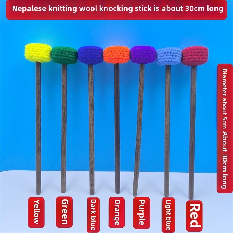 Tibetan Singing Bowl Stick Handmade Wool Felt Mallet Professional Sound Therapy Accessory Moon Bowl Hammer