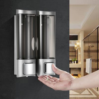 Dozator manual de sapun de maini, montat pe perete, sampon lichid dublu, dozator de gel de dus, detergent de maini