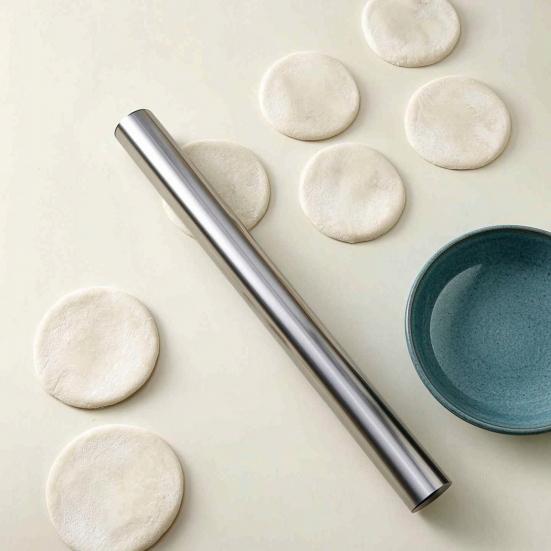 Rolling Pins, Stainless Steel Dough Roller, Essential Kitchen Utensil for Baking Pizza Dough, Pie, Cookie, Fondant, Dumpling