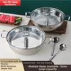 1 Set Steamer Stainless Steel Steamer Pot For Seafood Multi Function Sauna Hot Pot With Lid Kitchen Cooking Tools Cookware