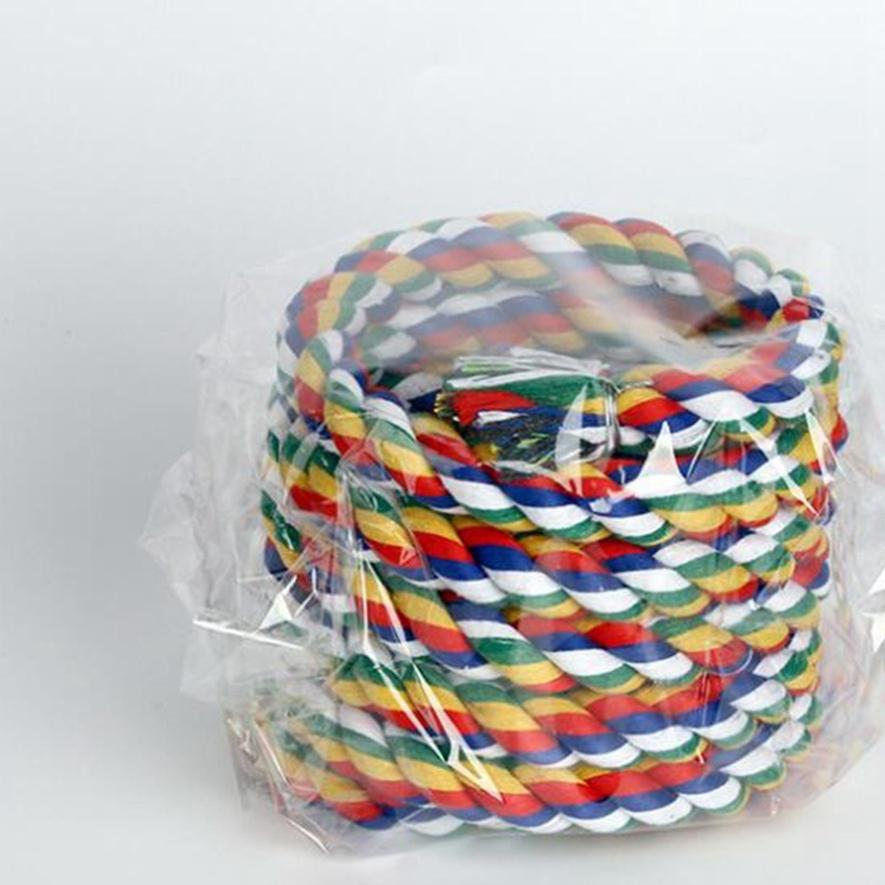 Parrot Chewing Toy Training Swing Chewing Rotating Climbing Rope Pet Supplies Thickened Color Cotton Rope Toy