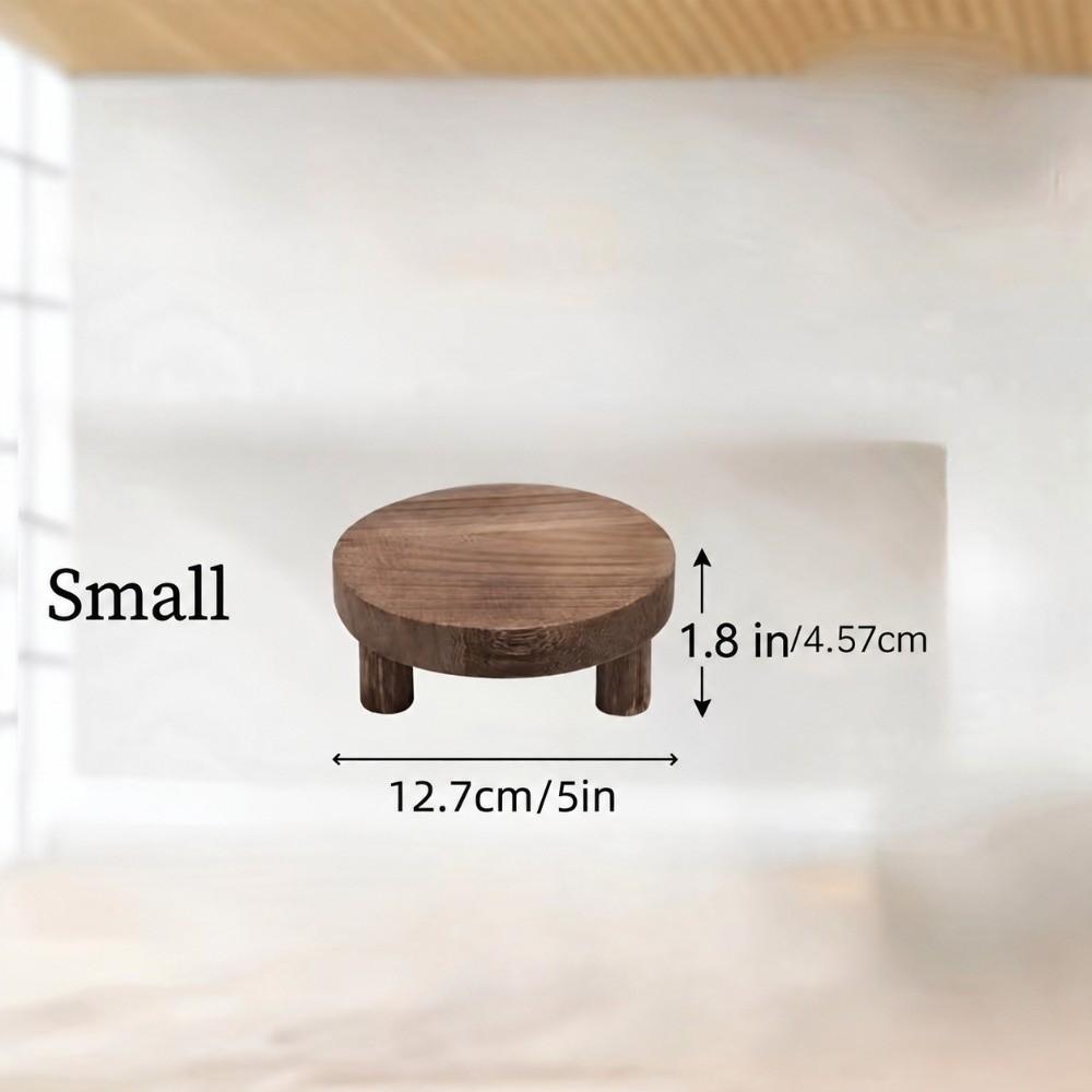 Decorative Base Wood Plant Stand Stepped Flower Pot Holder New Wood Pedestal Riser Balcony