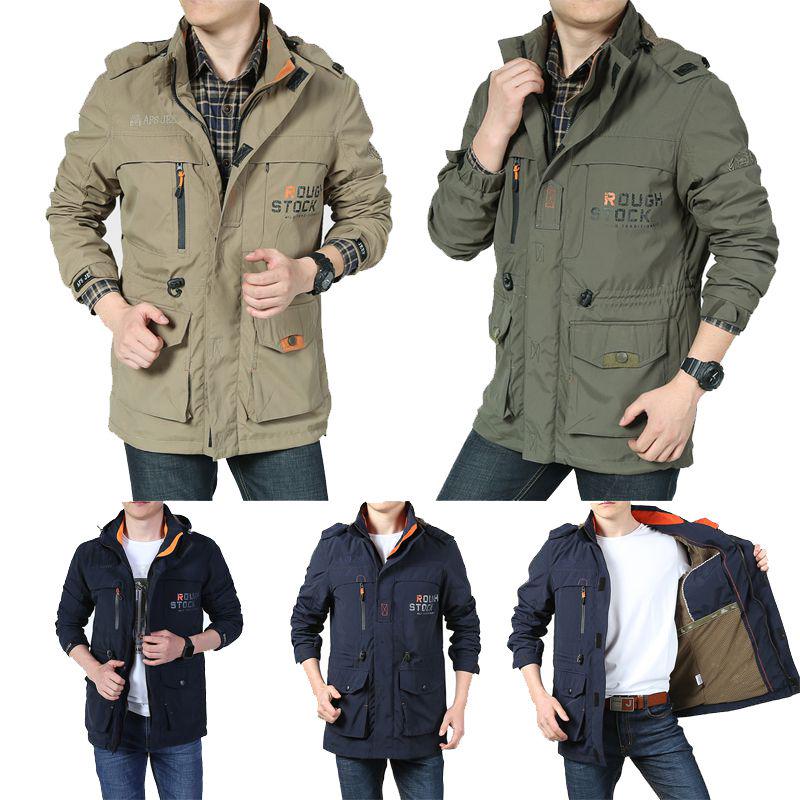 Men's Waterproof Jacket Hooded Soft Shell For Outdoor Hiking And Tactical Adventures