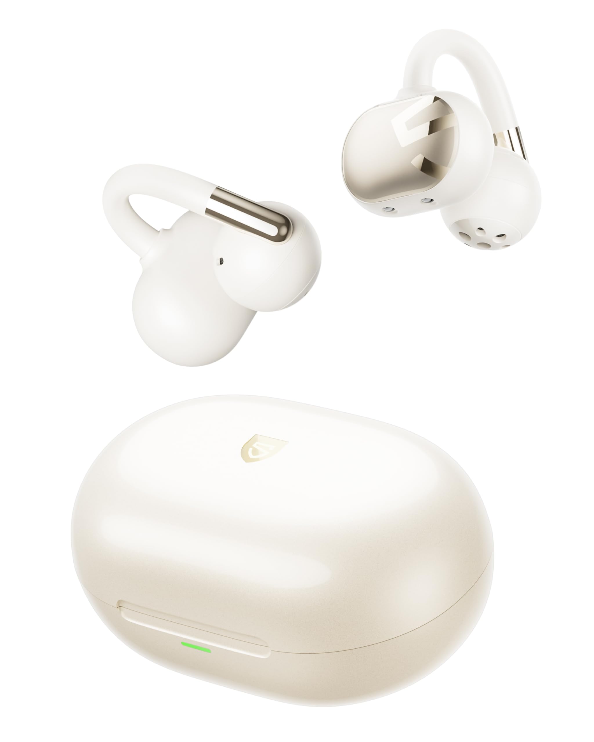 

SOUNDPEATS Clip1 Wireless Earbuds with Ear Up to 40 Hours of Bluetooth Dedicated Earbuds Summer Award Beige Open-Ear Cuffs, LDAC/Hi-Res/Dolby Audio, бежевий