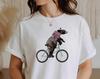 Bear On Bicycle T-Shirt and Kids Shirt: Wild Animal Graphic Tee