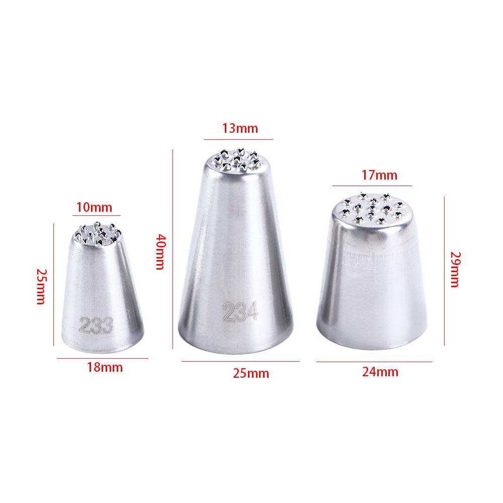 3Pcs Cupcake Fondant Baking Cream Icing Piping Cake Decorating Cake Nozzle Baking Tool