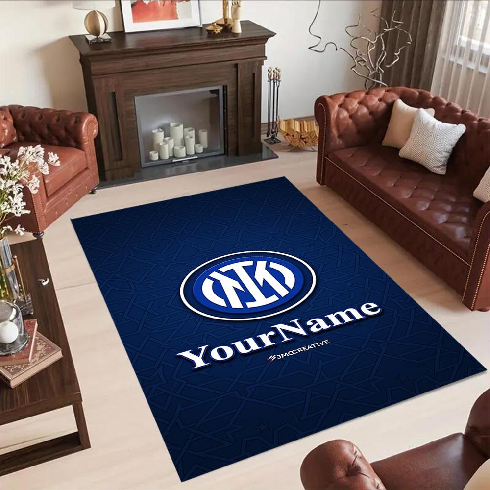 Inter Milan Customized Name Area Rug Perfect for Living Rooms Decorate room Playrooms Balcony Anti-slip Rug Anime Office Decor Spiritual Gift