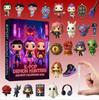 KPOP Dämonenjäger Adventskalender Schlüsselanhänger Saja Jungs Jinu Anhänger Countdown Blind Box Gruselige Feiertage Weihnachten Geschenke Spielzeug