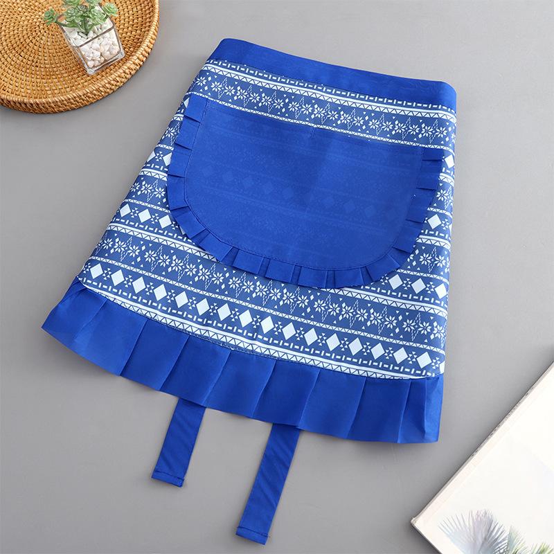 

Half-Body Apron For Women Linen Cotton Suitable For Kitchen Dining Use Anti-Fouling Neatening Storage Waist Skirts A2