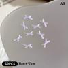 50Pcs Ice Transparent Color Bowknots Resin Nail Art Decorations 3D Mini Cute Bows Nail Charms For Diy Nails Accessories