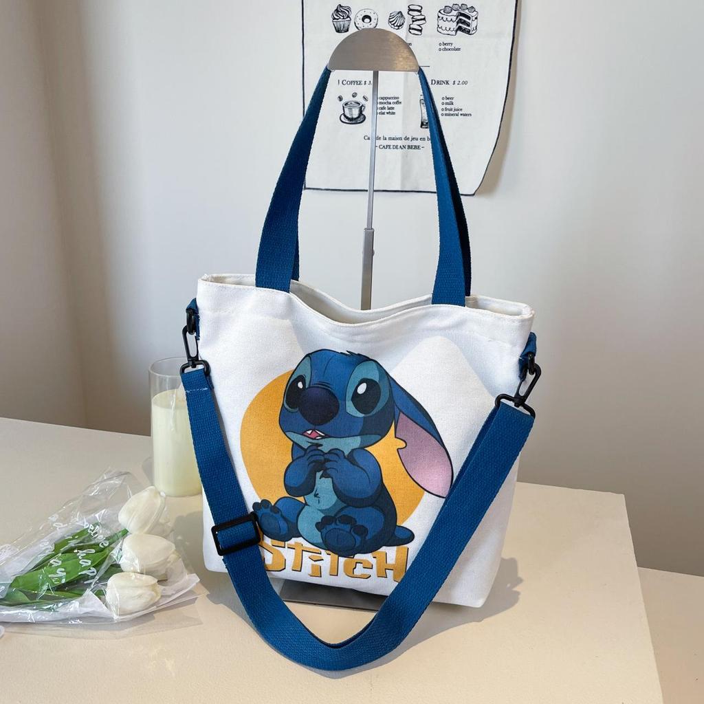 Large Capacity Cartoon Canvas Shoulder Tote for Women