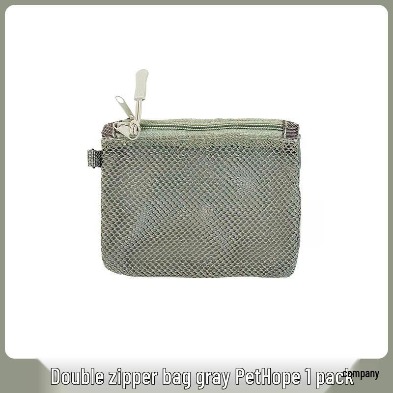 Portable Japanese-Style Double Zipper Mesh Storage Bag for Home and Travel