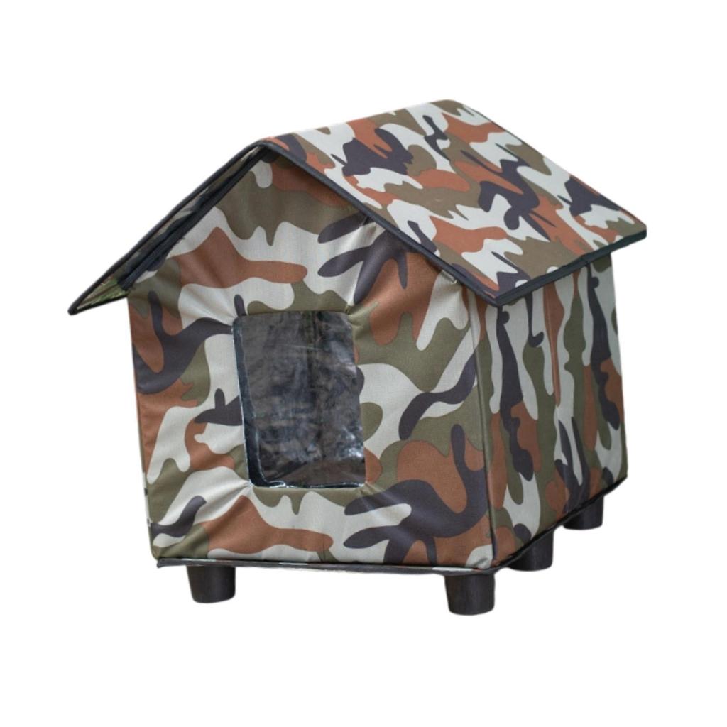 Outdoor Cat House Kennel Protection Weatherproof Pet Supplies Windproof Stray Cat Shelter Pet House for Barn Community Porch