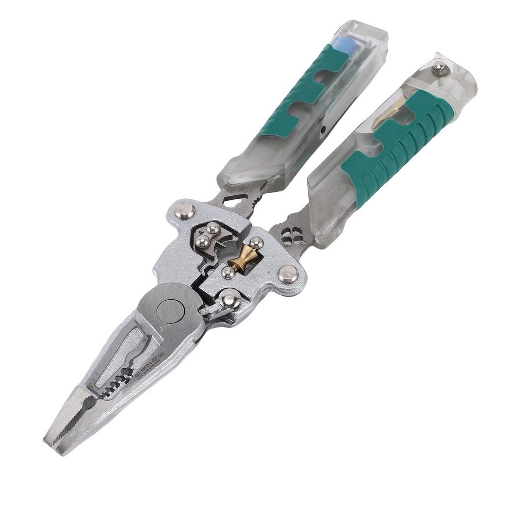 Multifunctional Wire Stripper Foldable Wire Crimper Cutter Voltage Tester Electrical Pliers for Maintenance