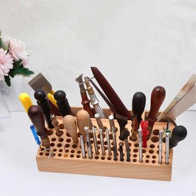 Porte-outils d'artisanat du cuir Étui Pinceau de peinture Bois Maison Bricolage Artisanat du cuir Support Râtelier