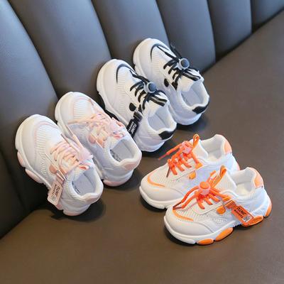 Frühlings- und Herbst-Kinder-Sportschuhe Neue Kleine Weiße Schuhe für Jungen und Mädchen Weiche Sohle Babyschuhe Lauflernschuhe Mesh-Schuhe