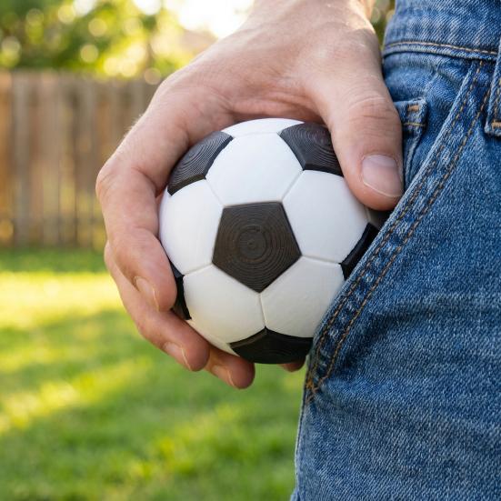 Football Fidget Clicker Toy Anxiety Stress Relief Soccer Shape Clicker Focus Aid Pocket Size