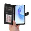 Cell Phone Cover for Honor X50i 5G/90 Lite 5G Calf Texture Anti-scratch PU Leather Wallet Stand Case with Strap