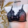 Erotic Lingerie Hot See-Through Embroidered Bra Female Large Size Passionate Temptation Sexy Panties Garter Three-Piece Suit