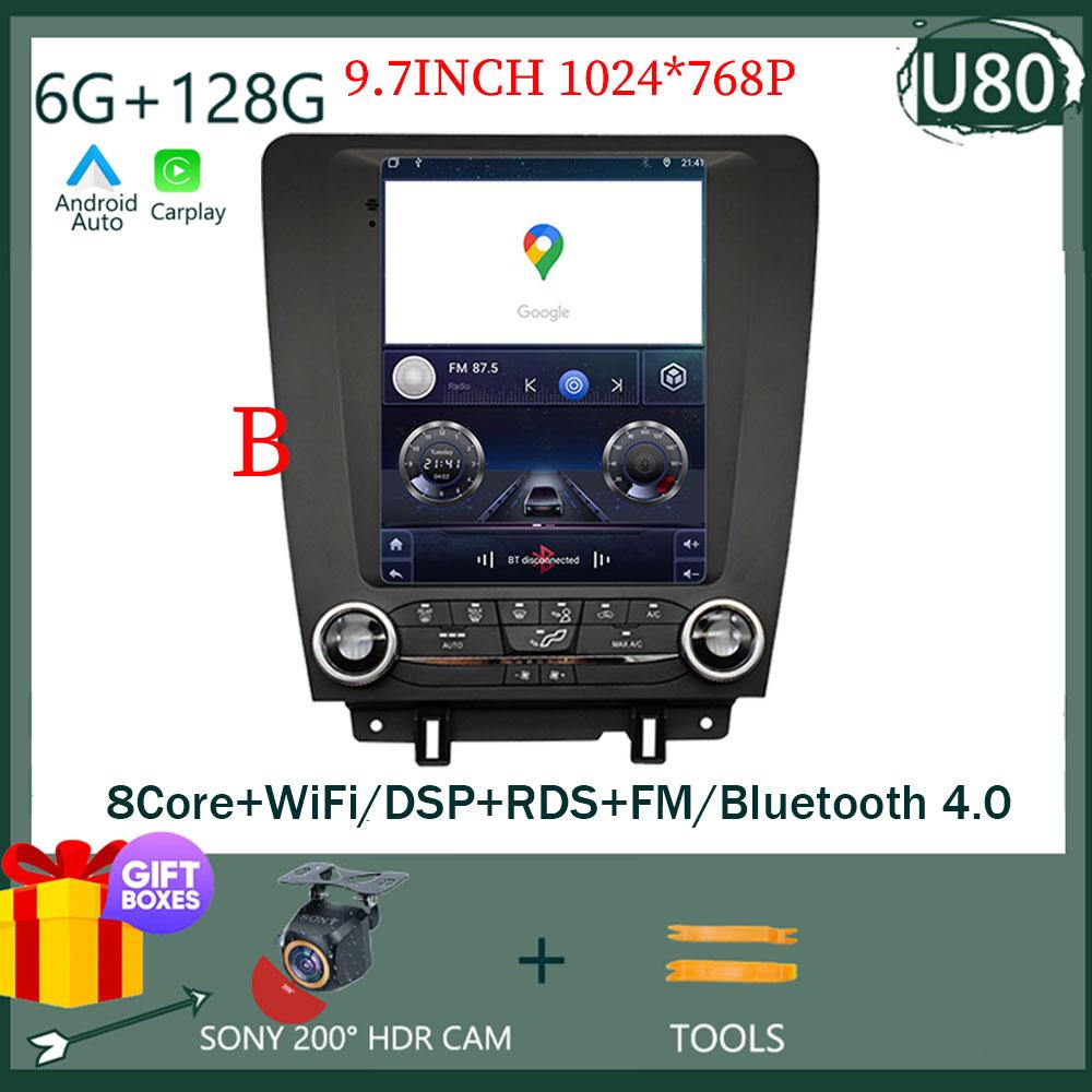 9.7 Inch Car Stereo For Ford Mustang 2010-2014 Auto Radio Android 13 Multimedia Player Carplay GPS Navi Head Unit NO 2DIN DVD