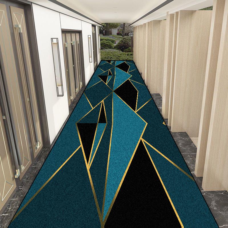 Prosty Geometryczny Długi Dywanik Biegacz na Korytarz Nowoczesny Łatwy do Czyszczenia Dekoracja Dywan na Przejście Antypoślizgowy Zmywalny Mata Podłogowa na Schody Korytarz