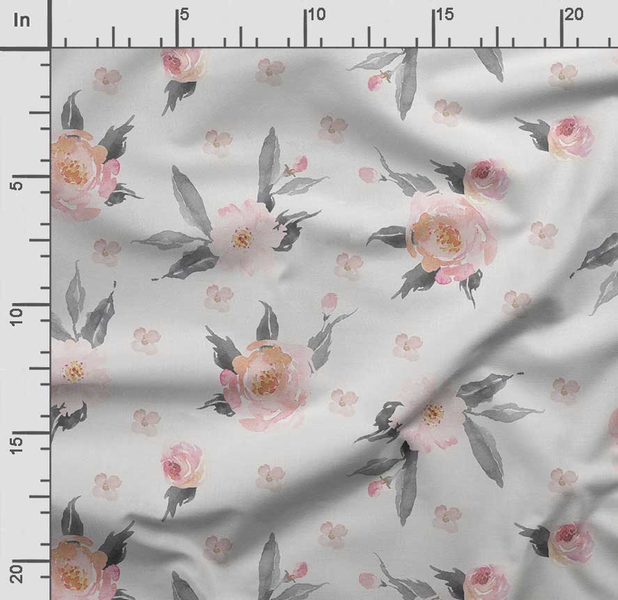 Soimoi Blomster vintagetrykk bomull Cambric Quilting Stoff Selges av The Yard 42 Tommer Bred Middels Vekt Bomullsstoff Syutstyr