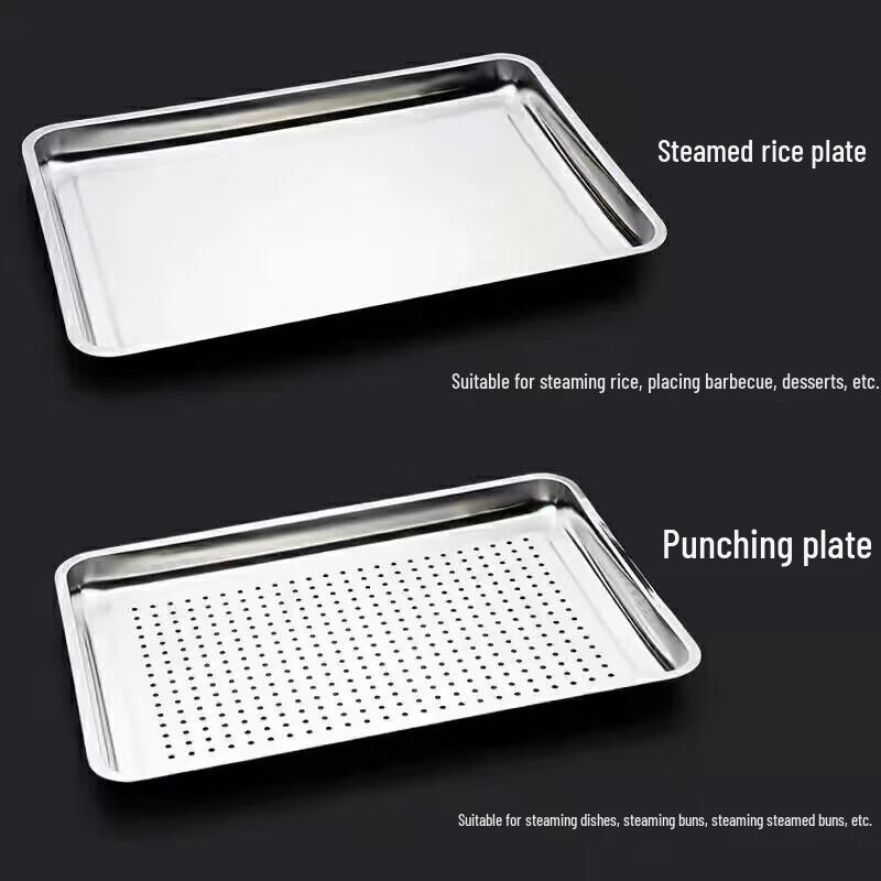 Stainless Steel Rectangular Steaming Tray
