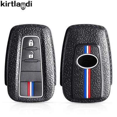 Silicone Car Remote Key Case Shell Keychain Key Cover For Toyota Rav4 CHR Corolla Prius Camry Prado Highlander Yaris Cross